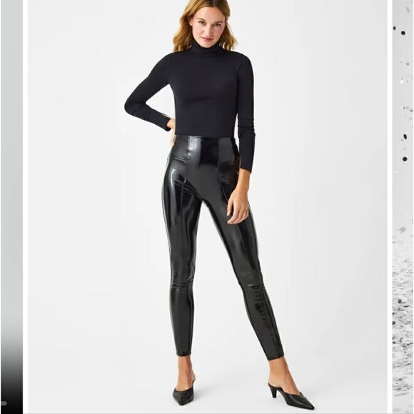 Spanx Faux Patent Leather Leggings - Picture 1 of 7